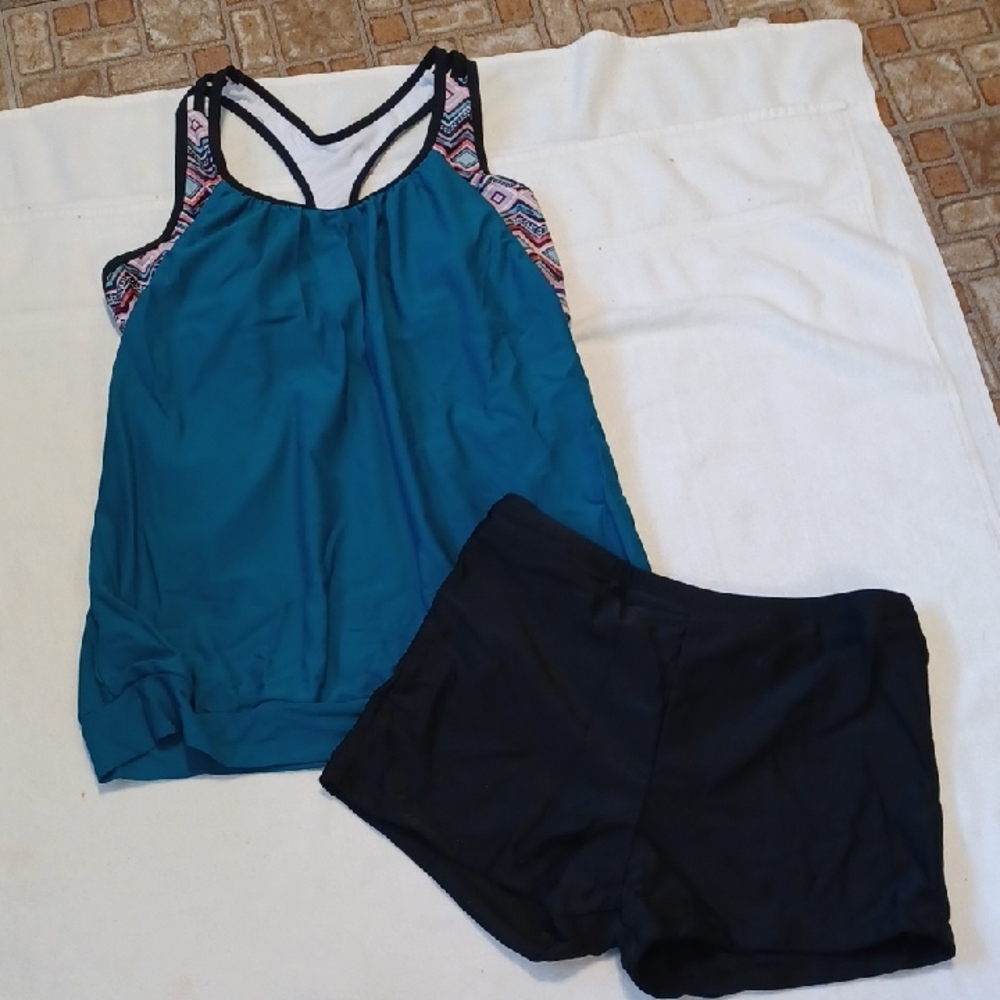 Younique Teal Swim Suit Size Medium